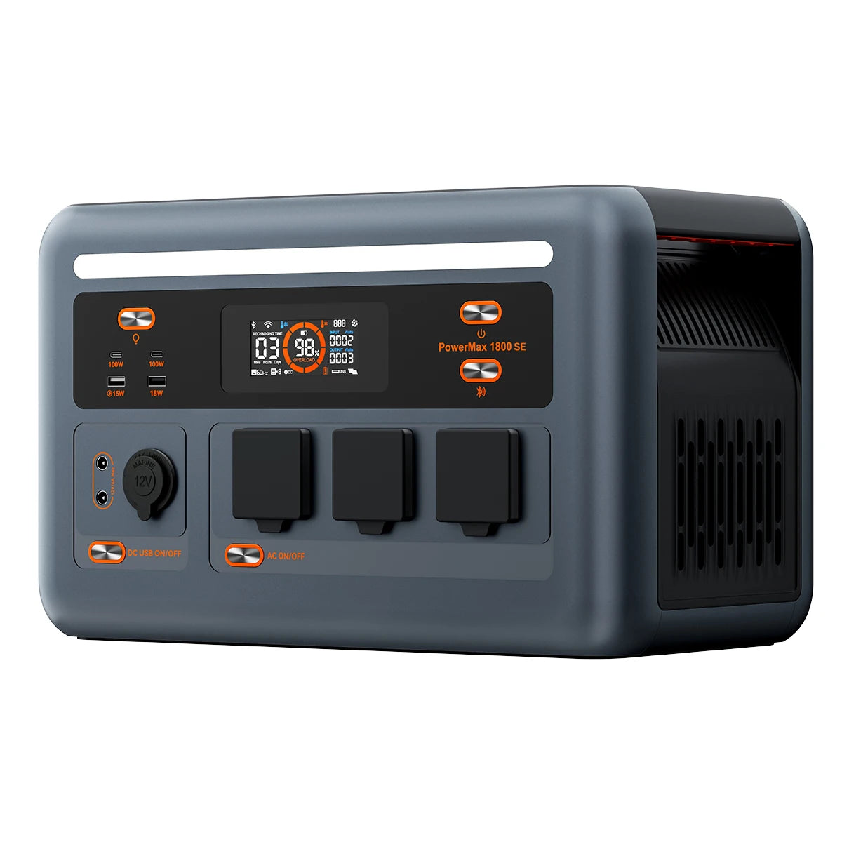 OSCAL PowerMax 1800SE Portable Power Station, 1024Wh LiFePO4 Battery, 1800W AC (3600W Surge)/100W USB-C Output, for Camping, RV