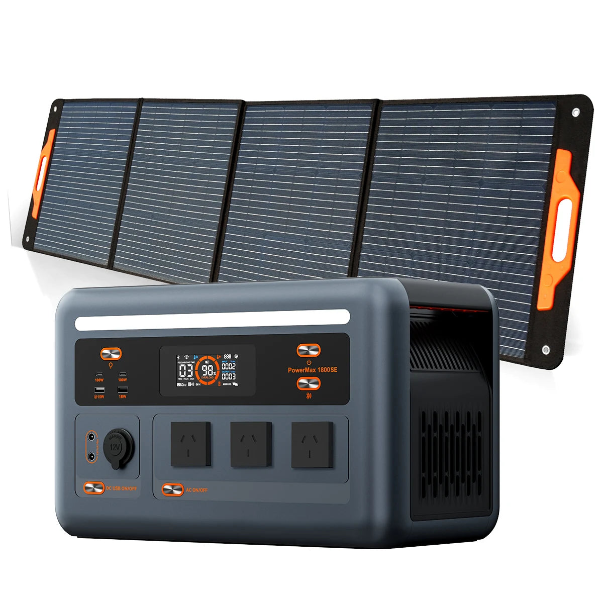 OSCAL PowerMax 1800SE Portable Power Station, 1024Wh LiFePO4 Battery, 1800W AC (3600W Surge)/100W USB-C Output, for Camping, RV