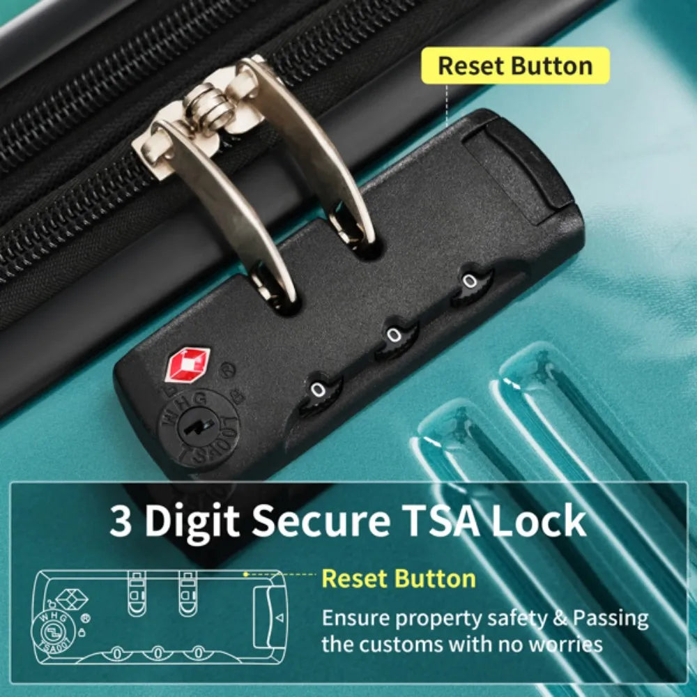 Hardshell Luggage Sets 3 Piece Gradient Color Expandable Suitcase with Spinner Wheels and TSA Lock Lightweight Travel friendly