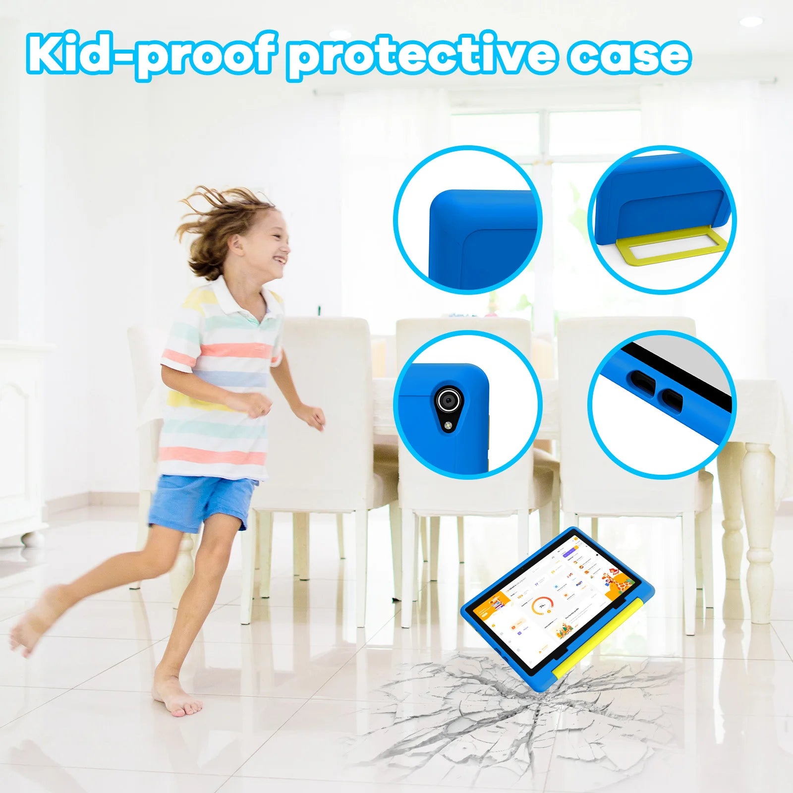 Kids Tablet KT1016 10.1 Inch Android 11 Quad Core 8 GB RAM 64 GB ROM WiFi Bluetooth Expandable Storage Children's Gift Tablet PC
