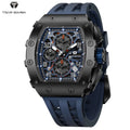 TSAR BOMBA Elegant Men's Quartz Watch — 50M Water-Resistant, Luxury Tonneau-Shaped Wristwatch with Date Display — An Ideal Gift