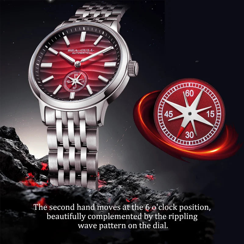Seagull Automatic Mechanical Watches Waterproof Business Luminous Men's Watches Watch Natural Series US Local Delivered 6180 Hot