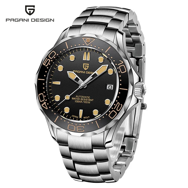 2025 New PAGANI DESIGN Men's Watches Gold Luxury Automatic Watch For Men Mechanical Wristwatches AR Sapphire Waterproof Luminous