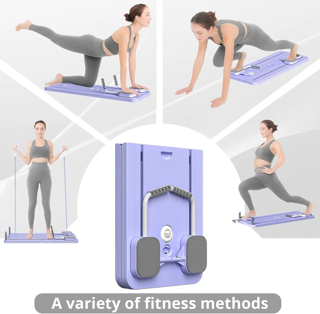 Foldable 5 - in - 1 Pilates sliding board of sturdy plastic in green, suitable for home workouts and core training