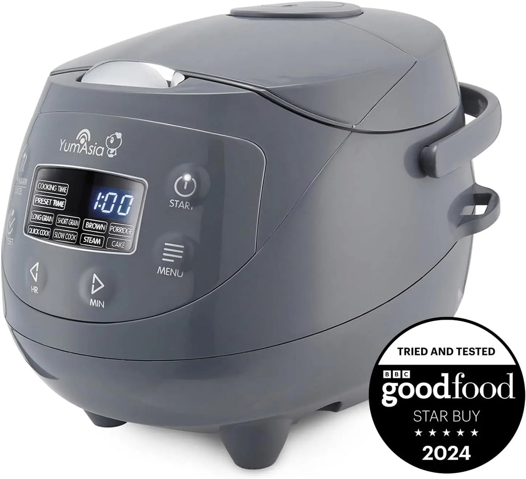 Mini Rice Cooker with Ninja Ceramic Bowl & Fuzzy Logic, 3.5 Cup, 120V