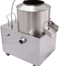 HPDMC Commercial Electric Potato Peeler 1500W Automatic Washer with Caster Wheels 430 Stainless Steel for Kitchen Use