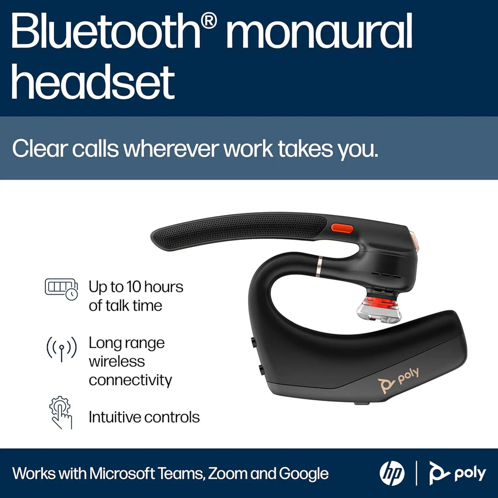 Noise-Canceling Bluetooth Headset with Charging Case, 30-Hour Battery, All-Day Comfort for Work Calls