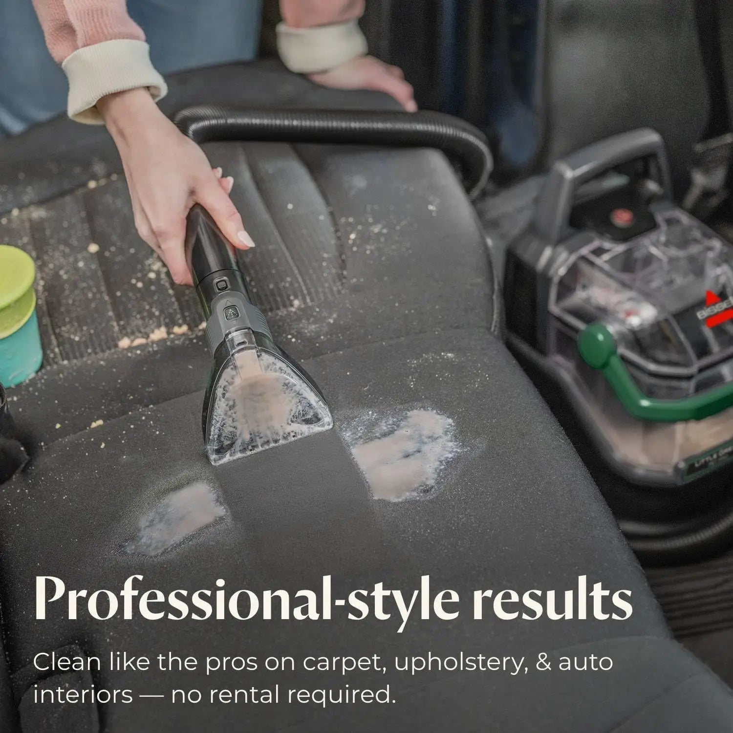 Portable Deep Cleaner for Carpets, Upholstery, and Cars with Strong Suction and Pet Stain Removal