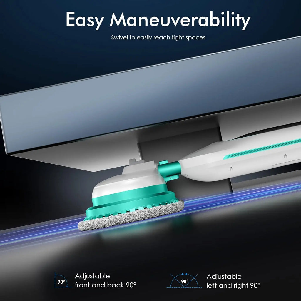 Rotating Steam Mop with LED Lights, 6 Pads, Swivel Head for Hard Floors - Efficient Cleaner