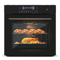 24Inch 70L Built-in Steam Oven, 240V 3000W Touch Control Air Fry Function 108 Smart Menus Wall Oven for Kitchen Baking Roasting