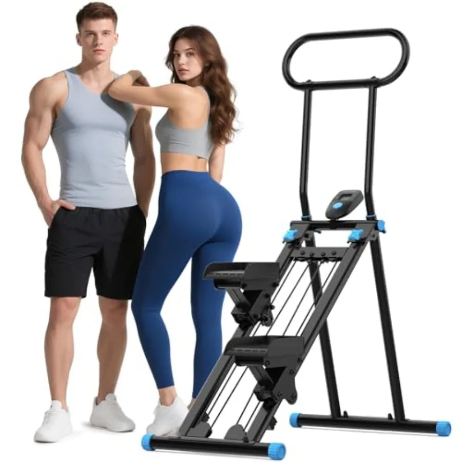 HXD-ERGO Stair Stepper for Home New Version 6 Adjustable Resistance Vertical Climber Cardio Exercise Machine Folding Stair Clim