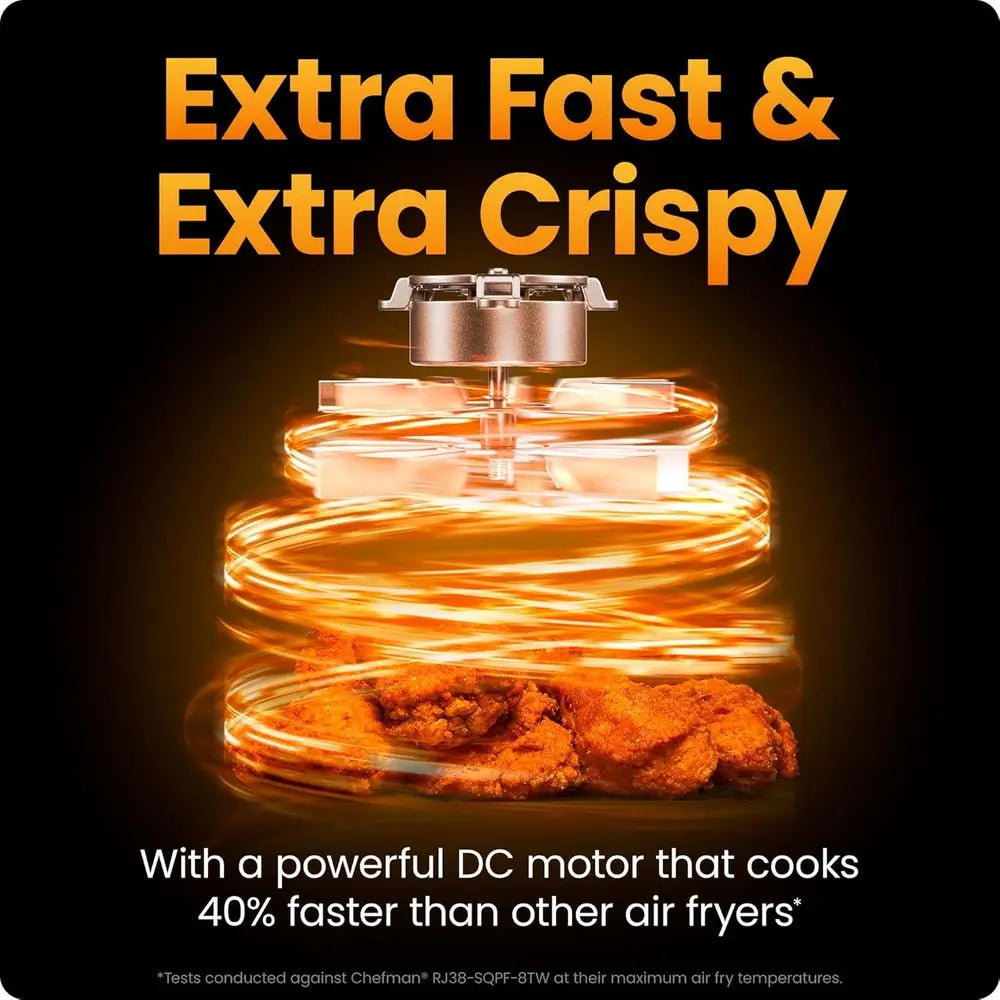 7-in-1 9 Qt Air Fryer with XL Viewing Window Basket for Crispy and Even Cooking, Bake, Broil, Reheat, Dehydrate, Roast, and Keep