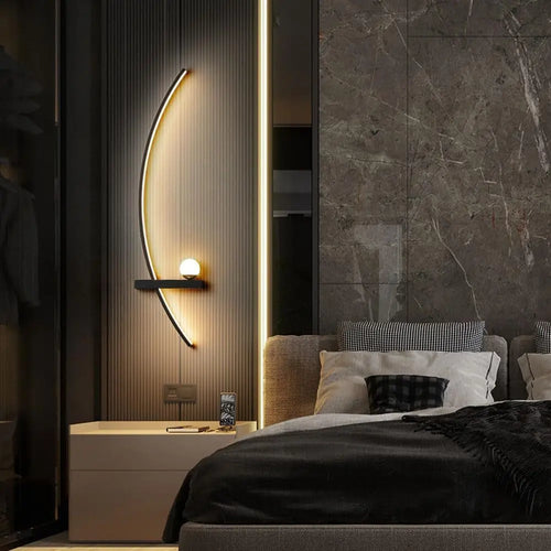 2pcs Bedroom Wall Lights, 31.5in LED Warm Light Wall Lamps for Bedroom, Modern Wall Sconces Set Of Two, Wall Sconces Wall Lights