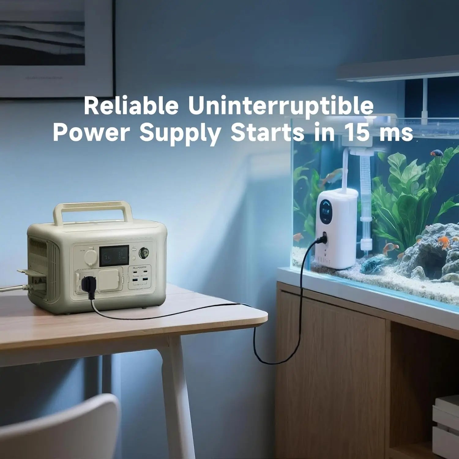 ALLPOWERS R600 Portable Power Station 600W 299Wh LiFePO4 Solar Generator UPS Battery Backup MPPT & 100W Solar panel for Camping