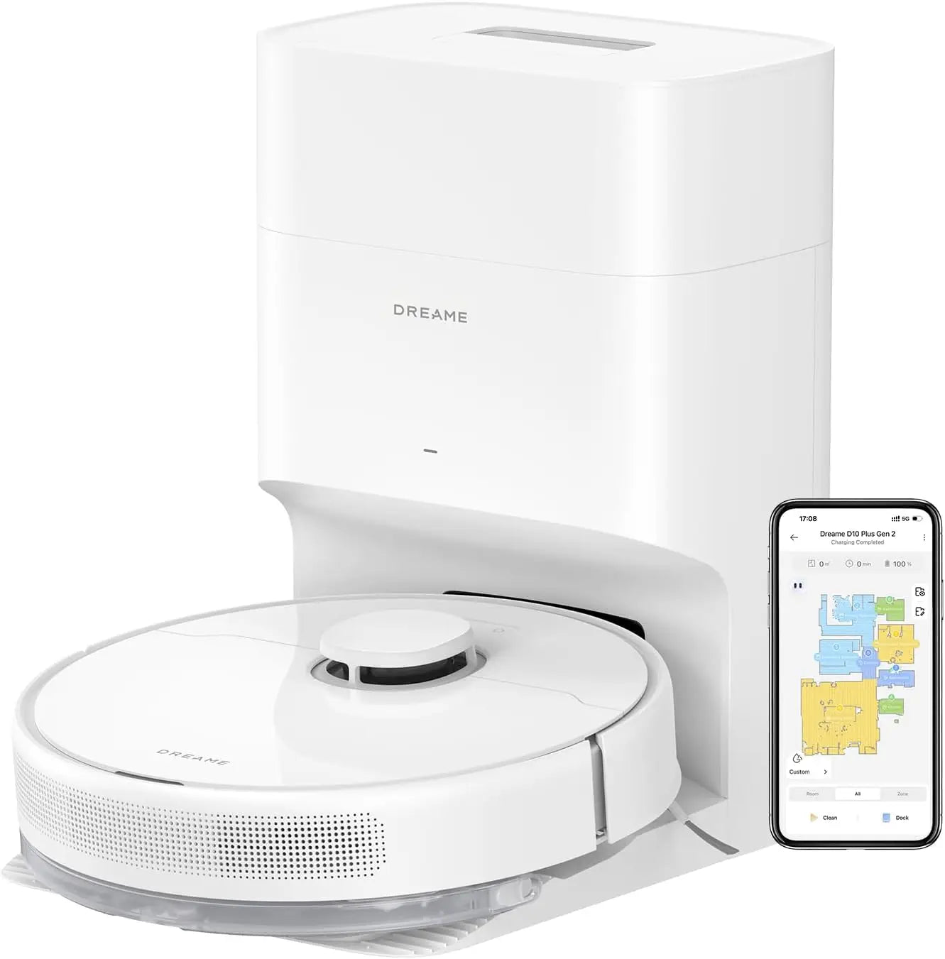 Self-Emptying Robot Vacuum and Mop with 90-Day Cleaning, 6000 Pa Suction, LiDAR Navigation