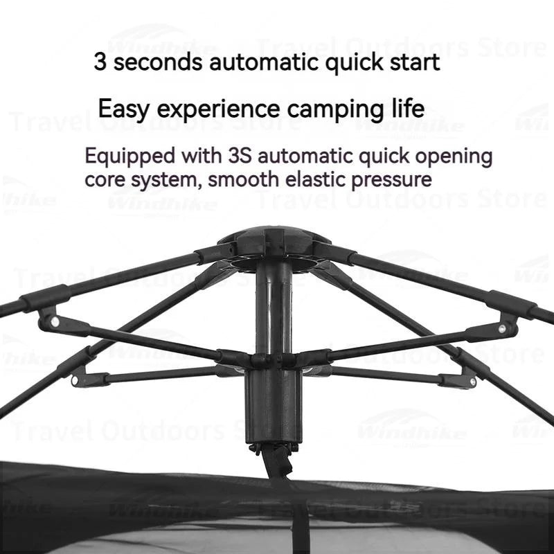 BLACKDOG Camping Tent 15D Outdoor Automatic Portable Quick-Open Room-Style Tents Vinyl Thickened Rainproof Camping Equipment