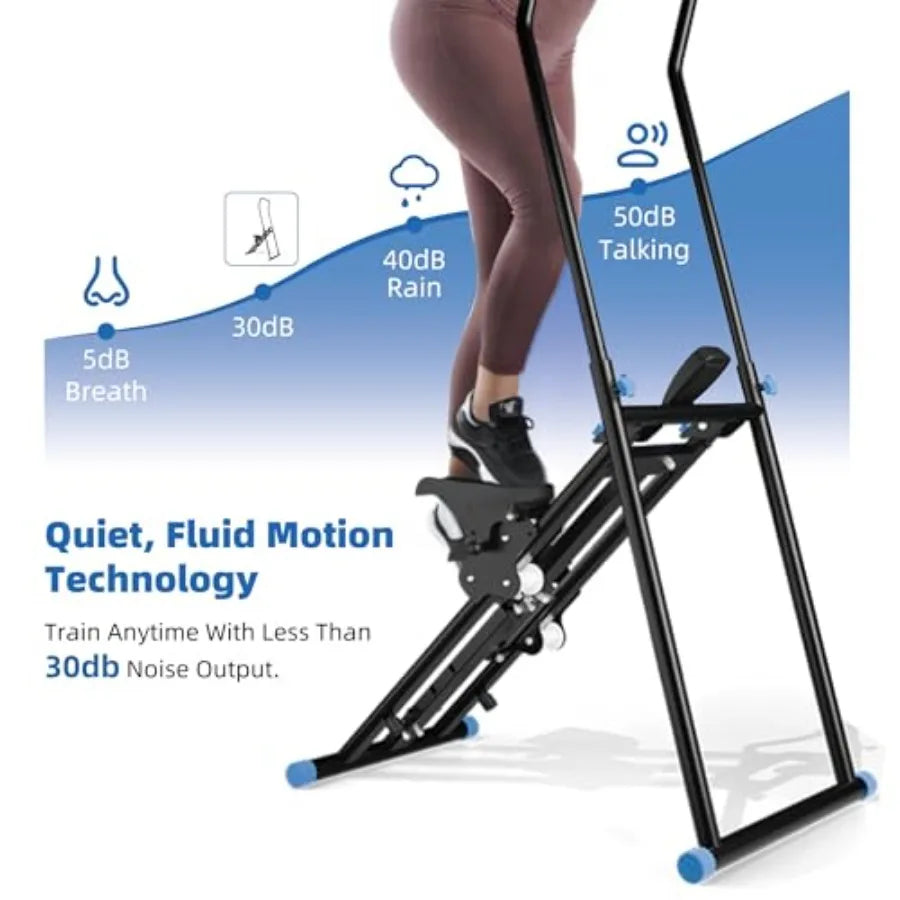 Stair Stepper with Resistance Home Gym Stair Stepper Folding Vertical Climber Cardio Exercise Machine Stair Climber for Full Bo