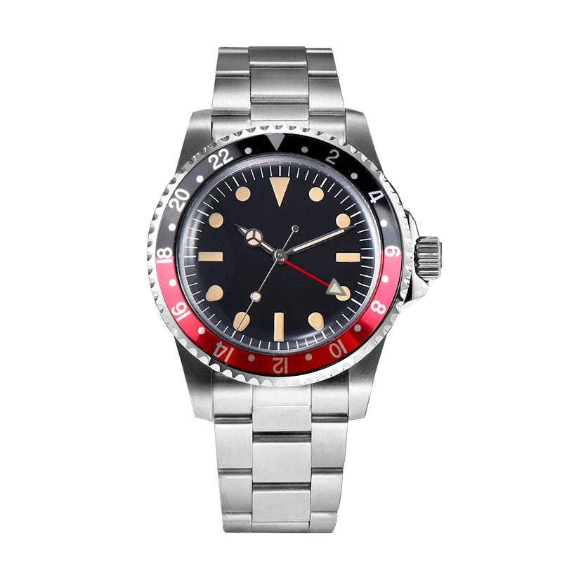 Custom LOGO Name NH34 Watch Luxury Vintage NH34Dial Mechanical Automatic Movement Waterproof Stainless Steel Wristwatch for Man