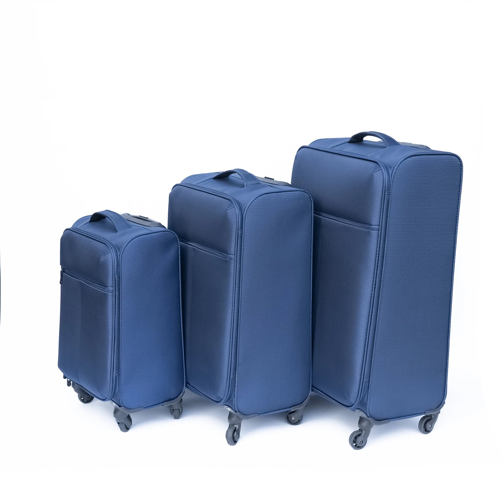 3 PCS Oxford cloth suitcase Dark blue(No password lock)  carry on luggage with wheels  luggage set