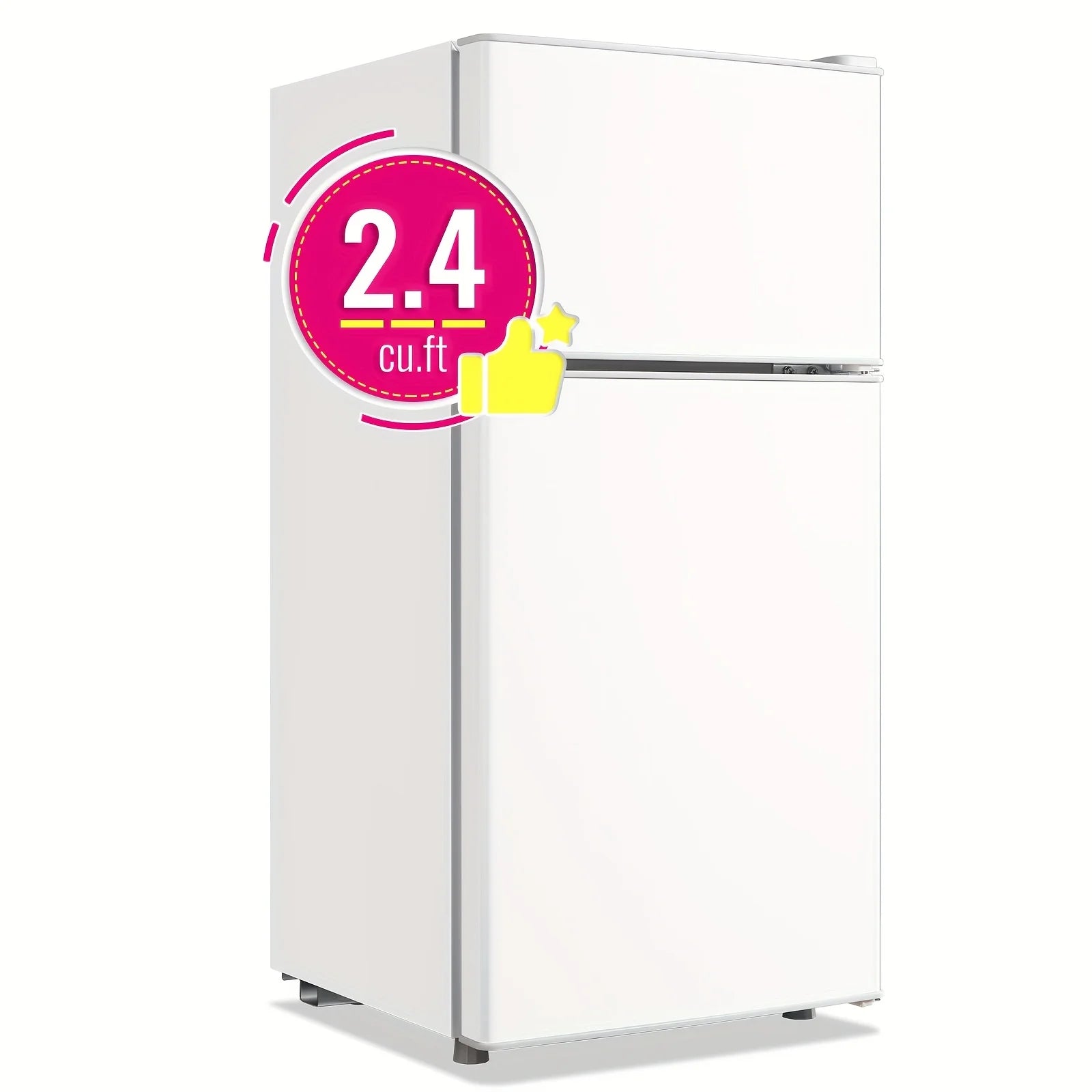 WANAI Compact Refrigerator 3.2 CU.FT Mini Freezer Fridge with Single Door, Adjustable Temperature & ABS Panel Suitable for Dorm, Office, Apartment, Small Space Cooling, Thermostat System, Plug-in ( Plug)