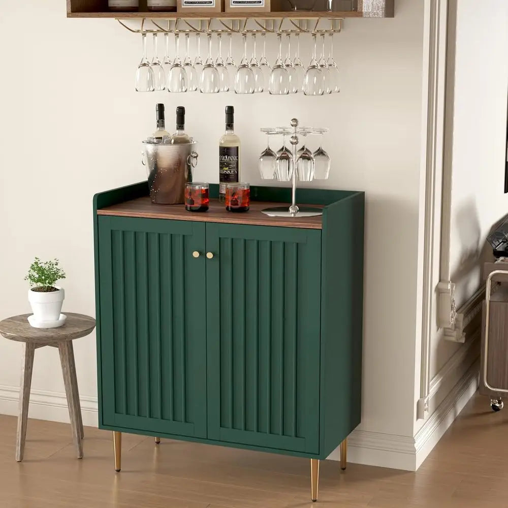 Bar Cabinet with Wine Racks and Adjustable Shelves for Home, Living Room, Dining Room