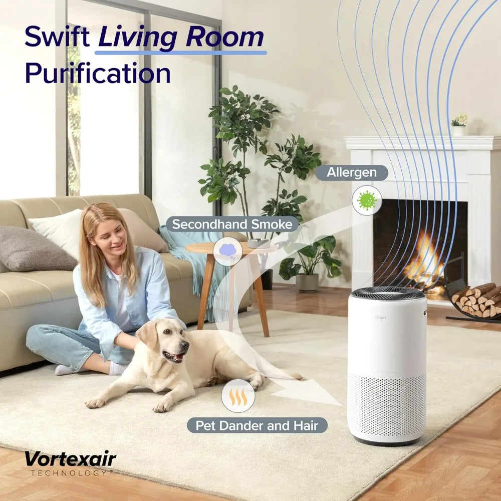 Large Room Air Purifier Up to 1733 ft², HEPA Sleep Mode, Auto Mode, Smart WiFi, 3-in-1 Filter for Pet Allergy Smoke Dust