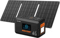 Portable Solar Generator 135W with 30W Panel, AC Outlet for Camping, Home & Outdoor Emergency Power