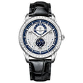 ROLENDO High-end Diamond-set Automatic Watch for Men 43mm Mineral Crystal Luminous Full Calendar Leather Strap 5ATM Luxury Gift