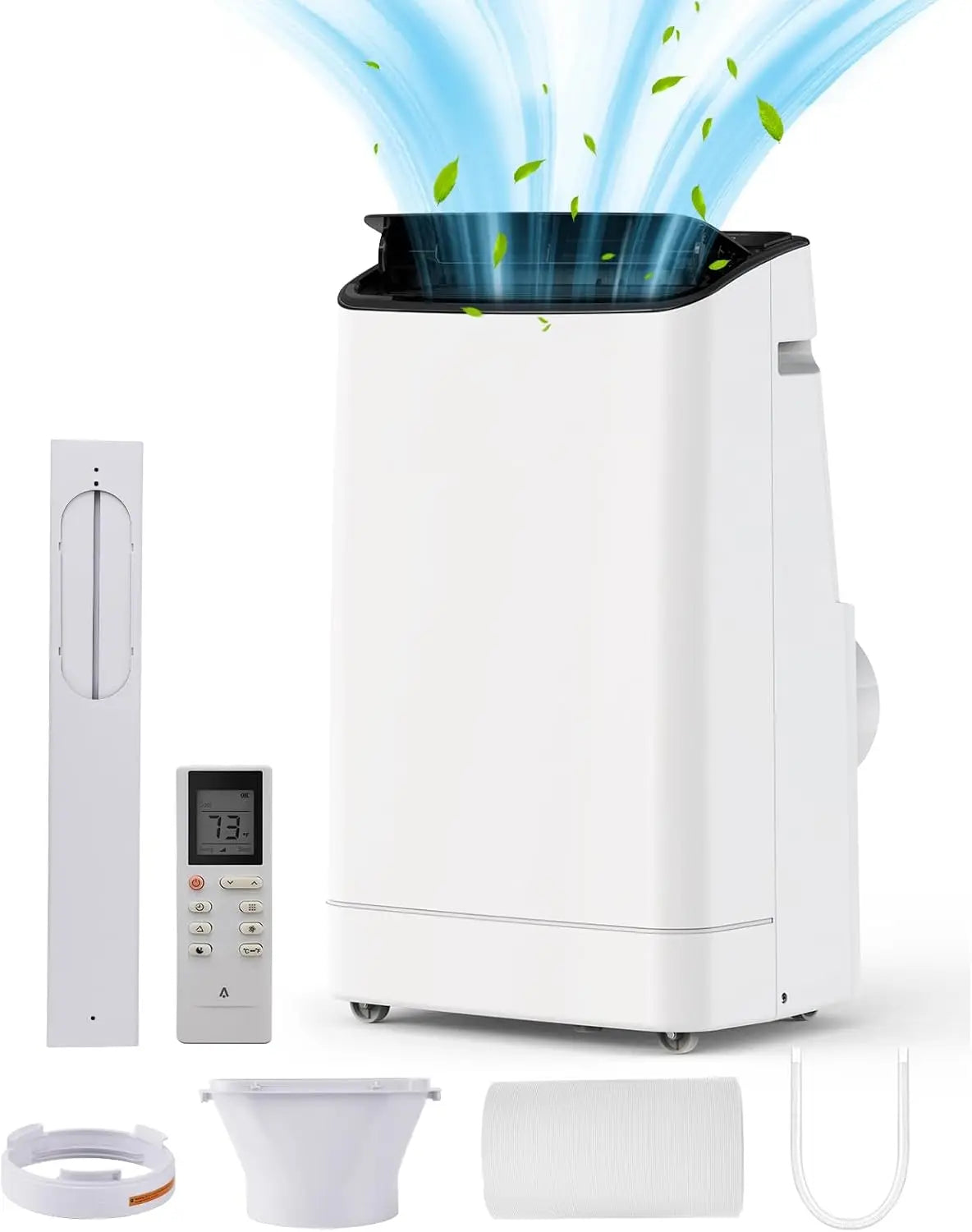 14000 BTU Portable Air Conditioner for 750 Sq Ft 3-In-1 AC Unit with Cooling/Dehumidifier/Fan Modes, Remote Control, 24H Timer &