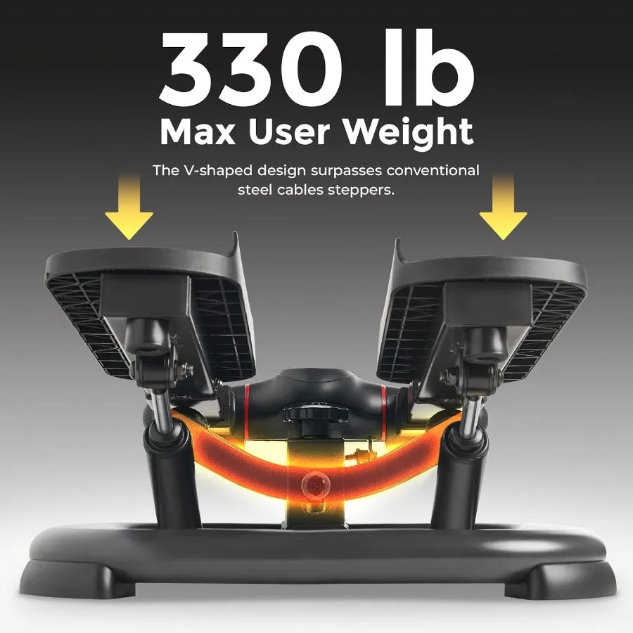 2-in-1 Premium Power Stepper with Resistance Bands, Low-Impact Cardio, Space-Saving, Height-Adjustable, with Enhanced Bluetooth