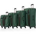 Expandable Luggage Set: Lightweight Travel Suitcases with Lock & 360° Spinner Wheels, Durable Softside, 20-32, Green