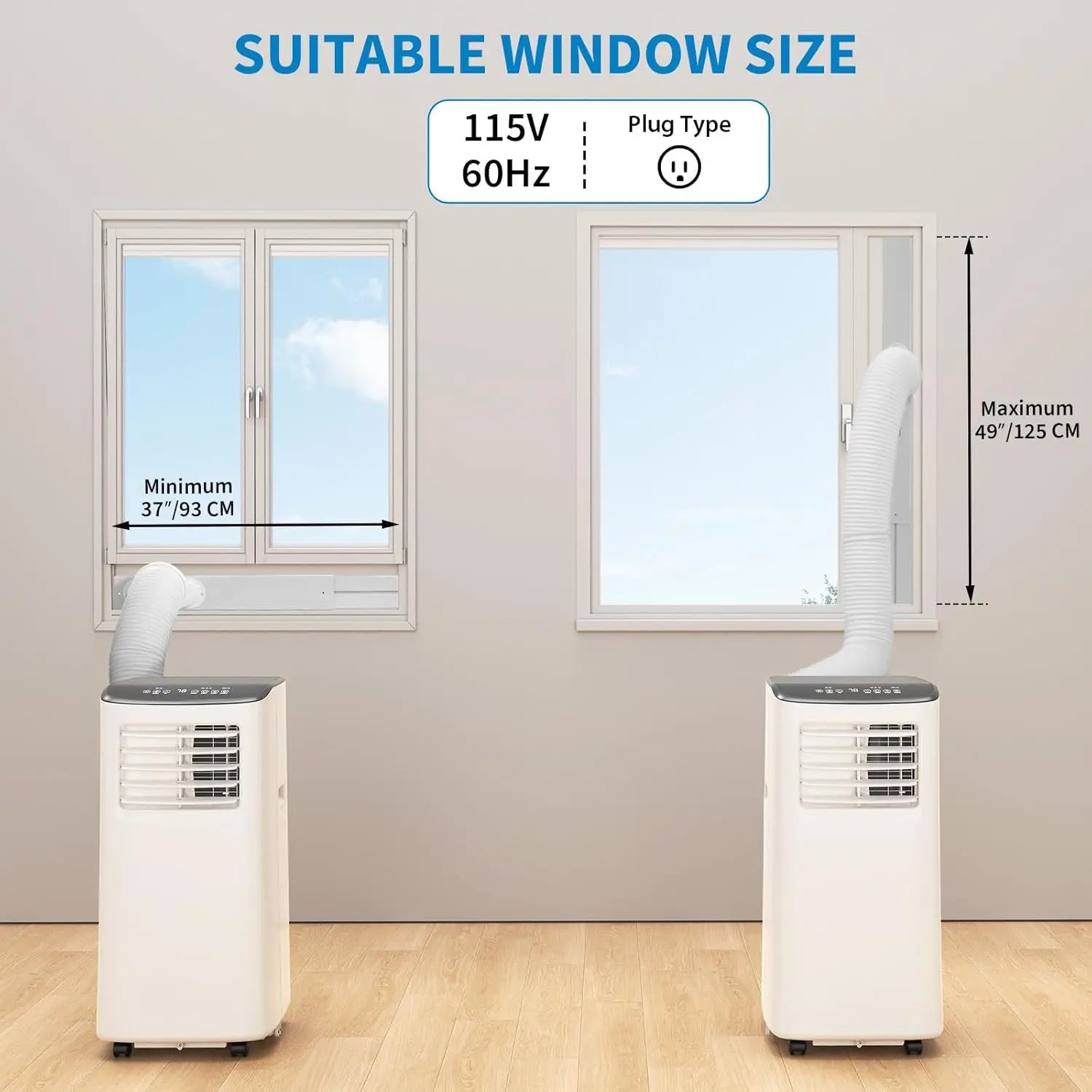 8,000 BTU Portable Air Conditioner Cools Up to 350 Sq.ft, 3-IN-1 Energy Efficient Portable AC Unit with Dehumidifier Fan Modes