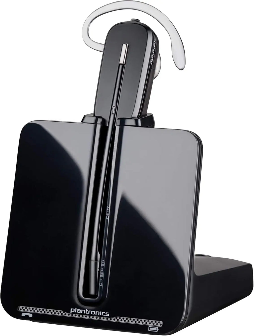 Wireless DECT Headset with Noise Canceling Microphone, Single Ear Convertible Design for Desk Phones, Up to 7 Hours Talk Time