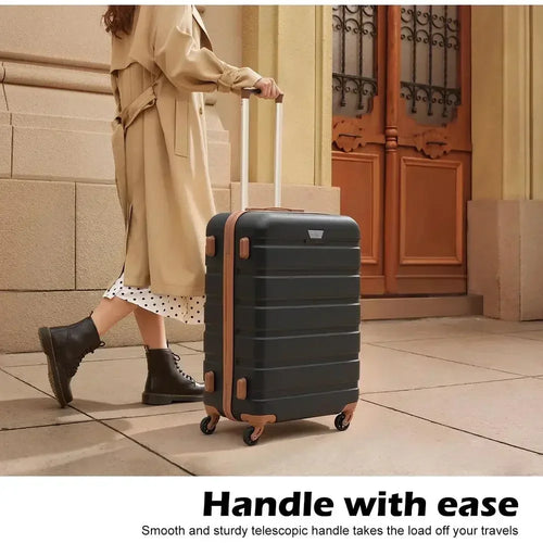 3-Piece Spinner Suitcase Set, Lightweight Hardshell with TSA Lock