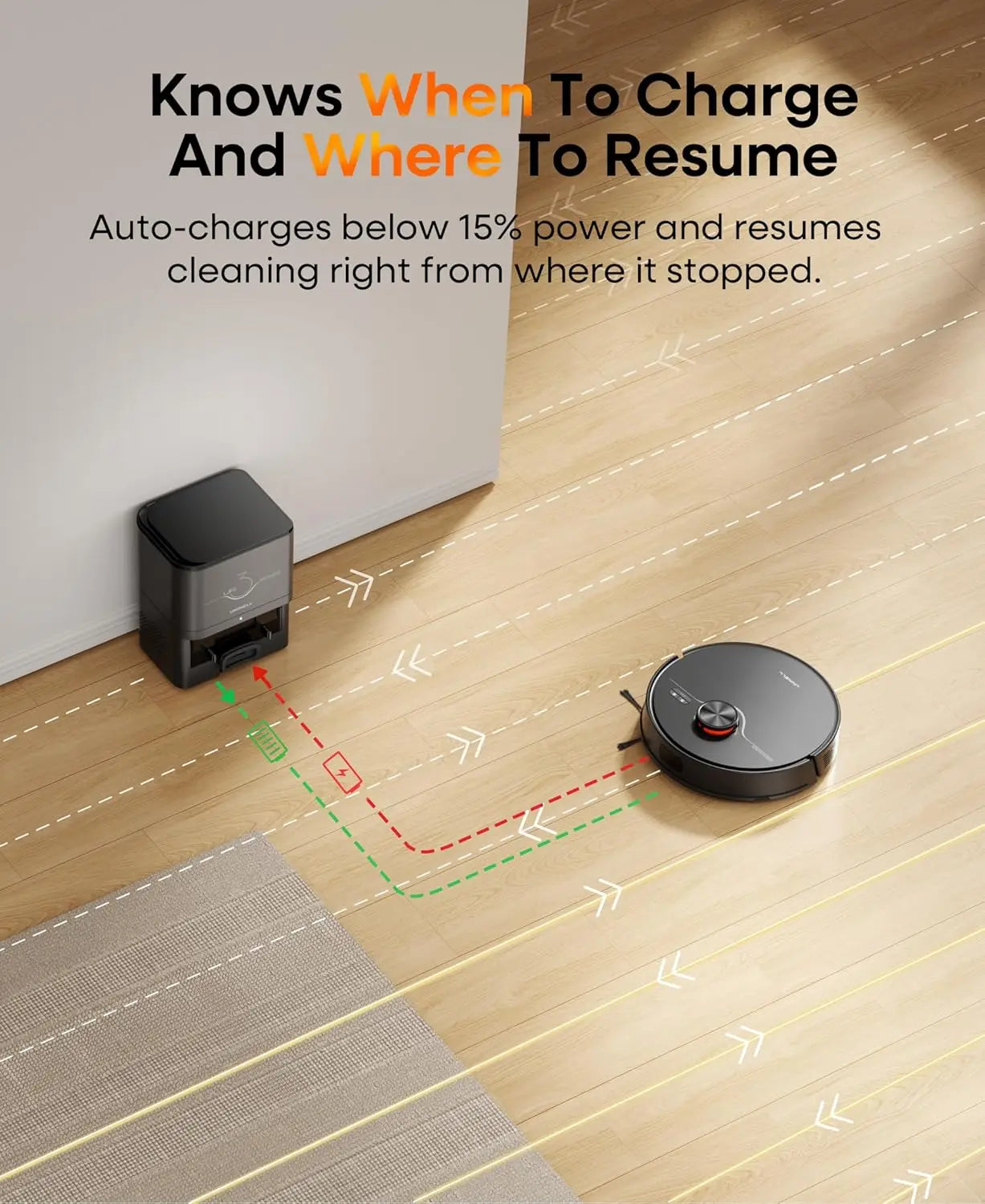 Self-Emptying Robot Vacuum Mop Combo with LiDAR Navigation, 7000Pa Suction, 180 Min Runtime for Pet Hair and Carpets