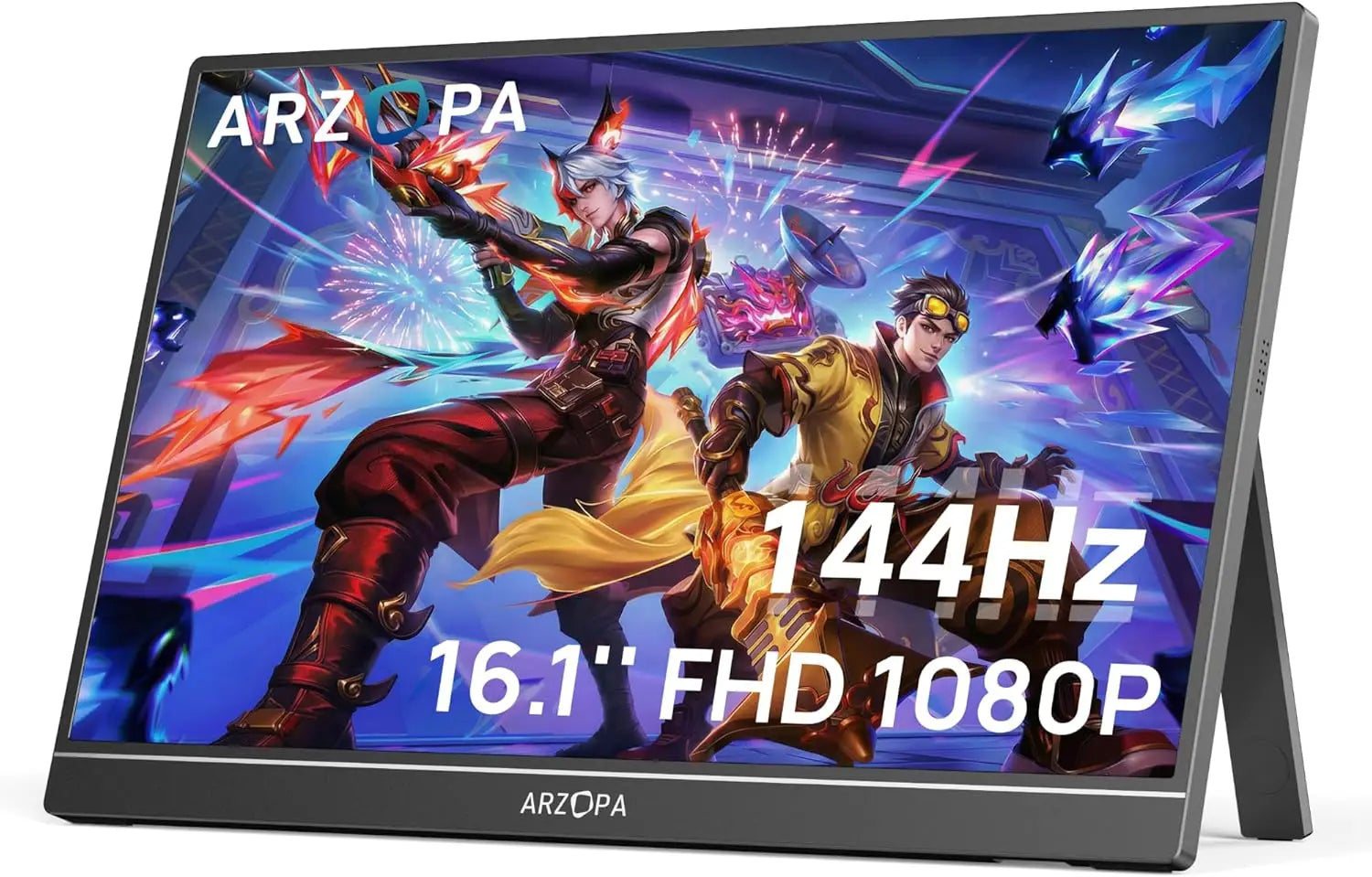 16.1" 144Hz Portable Gaming Monitor, 1080P FHD, 106% sRGB, HDR, Ultra Slim, External Second Screen for Laptop, PC, PS5, Mac, Xbox