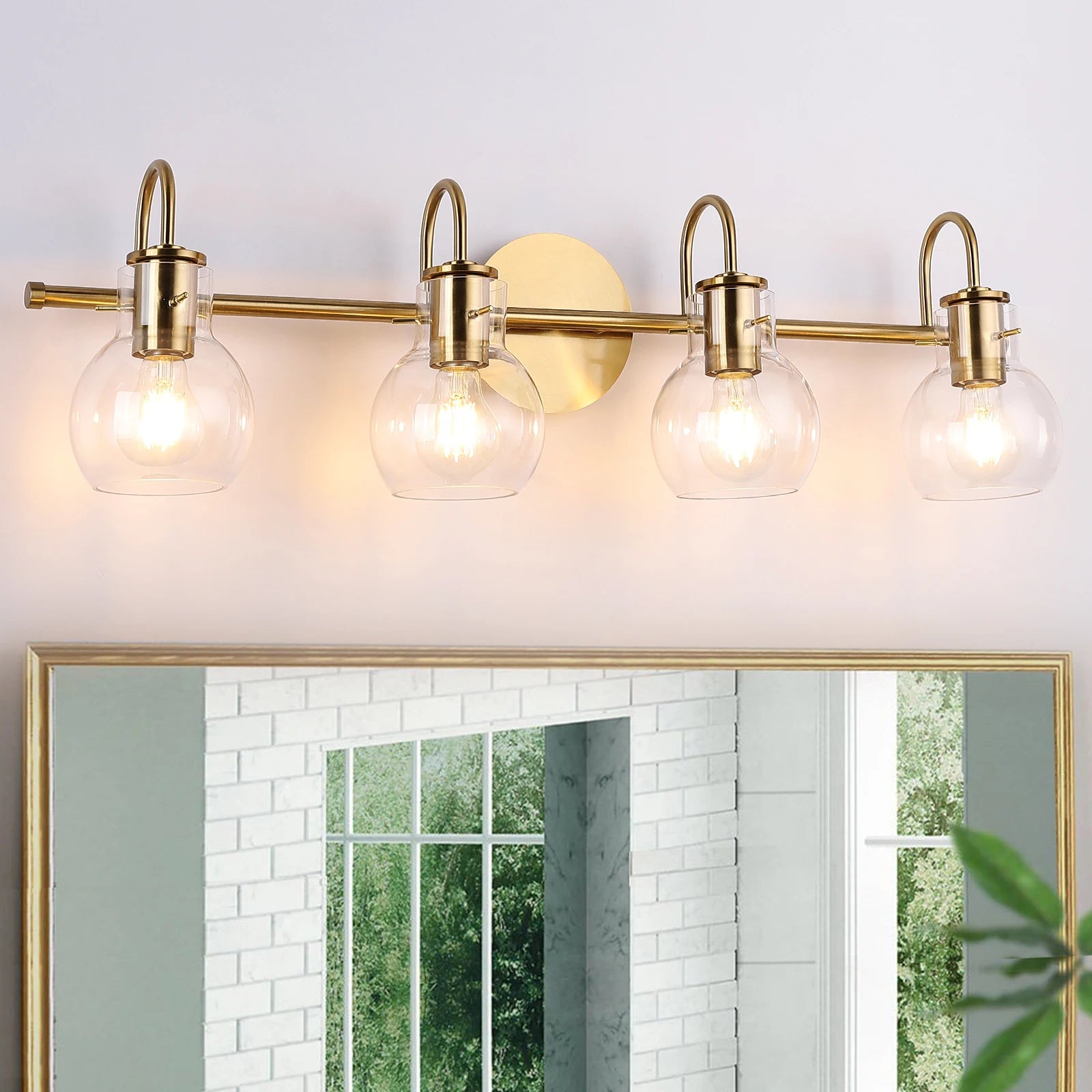 Modern Minimalist Vanity Lamp And Bathroom Wall Sconce With A Spherical Glass Shade – Ideal For Powder Rooms And Dressing Rooms