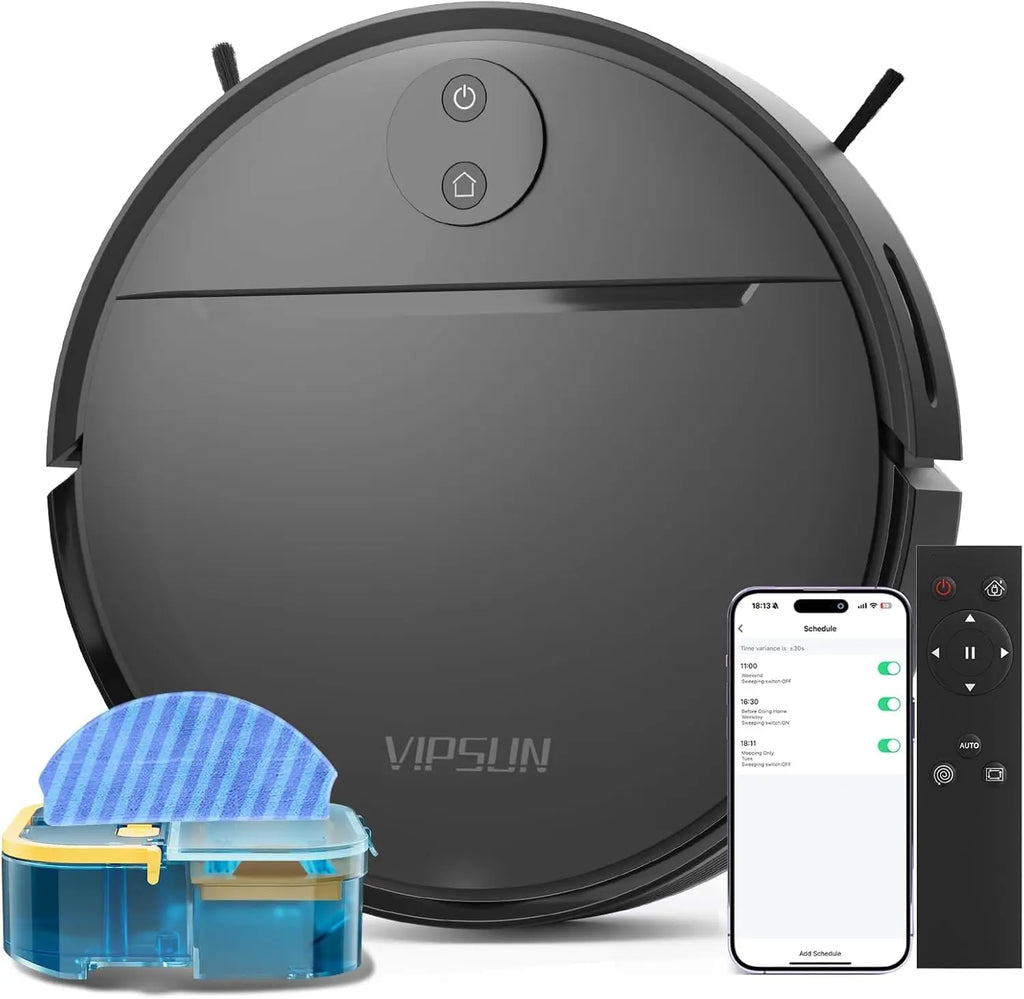 Smart Robot Vacuum and Mop Combo with 4000Pa Suction, App/Voice Control, Self-Charging for Home Cleaning