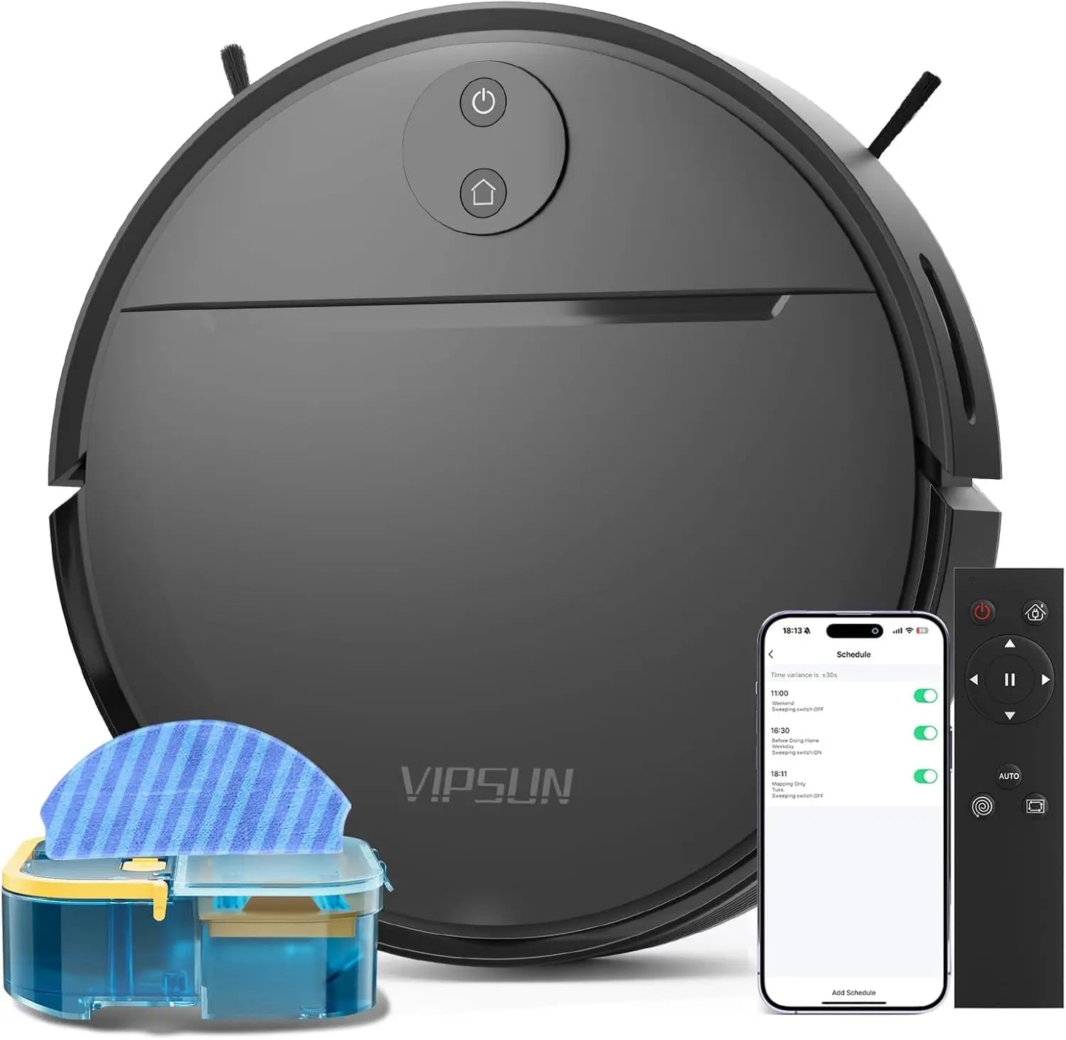 Smart Robot Vacuum and Mop Combo with 4000Pa Suction, App/Voice Control, Self-Charging for Home Cleaning