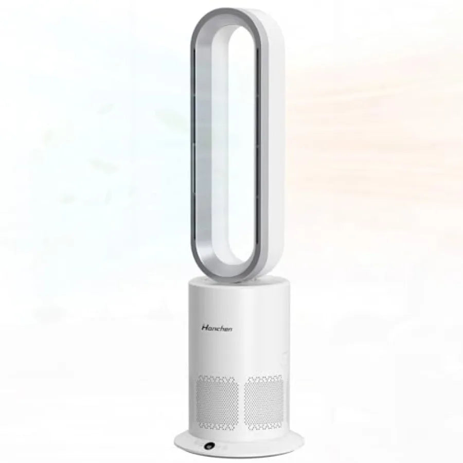 Dual-Tech Bladeless Tower HEPA Fan Ultra-Quiet 3-in-1 Cooling Heating Air Purifier with UL Listed PTC Ceramic Fast Heat Auto Sh