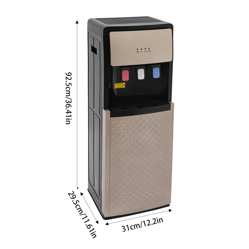 Modern Bottom Loading Hot/Cold Water Dispenser, Energy-Saving Triple Temp Dispenser, Easy Bottle Change for Home Office Kitchen