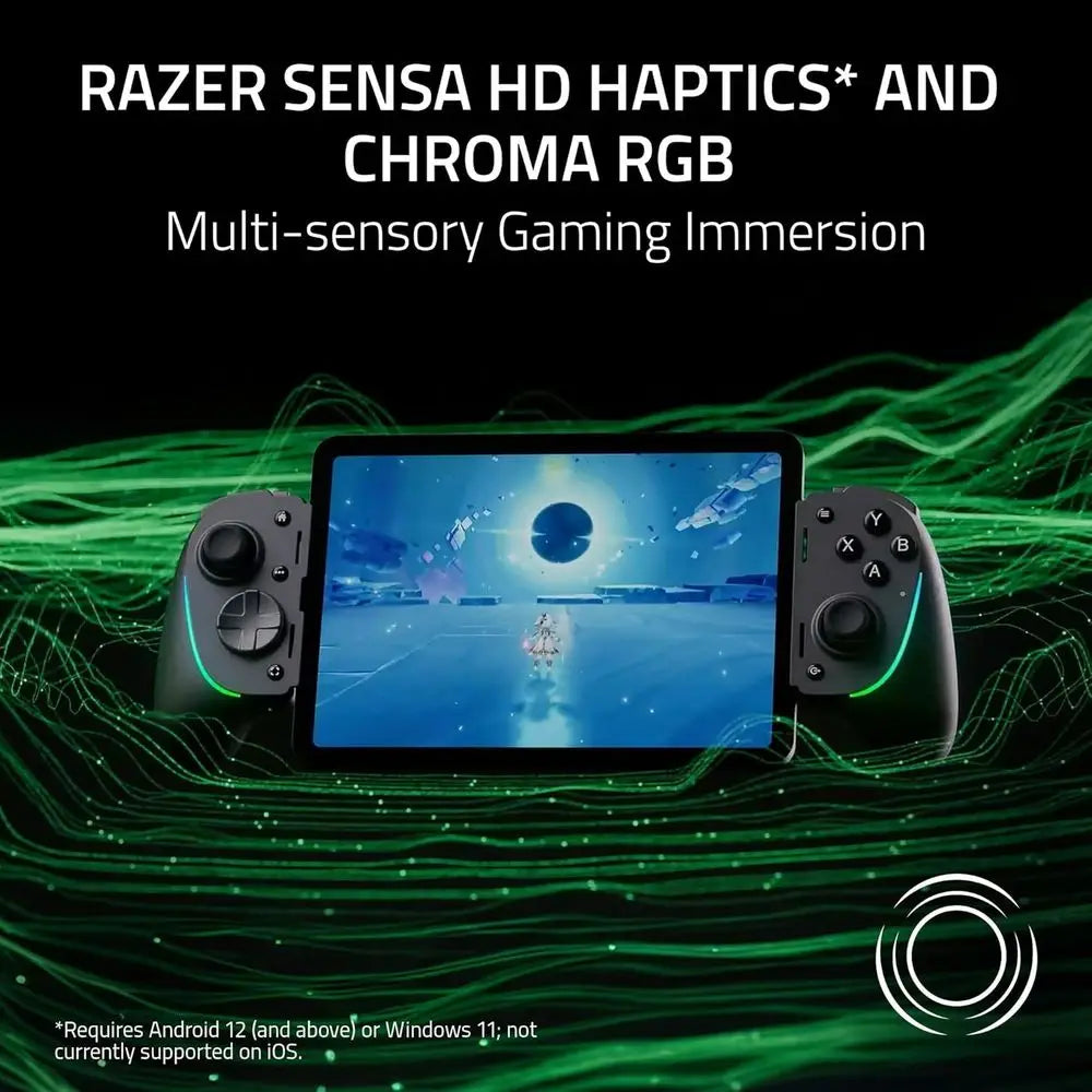 Ultra Gaming Controller for Android, iPe Series, iPad Mini Pro: Ergonomic Grip, Stream PC & PS5 Games, Mobile Gaming with RGB Li