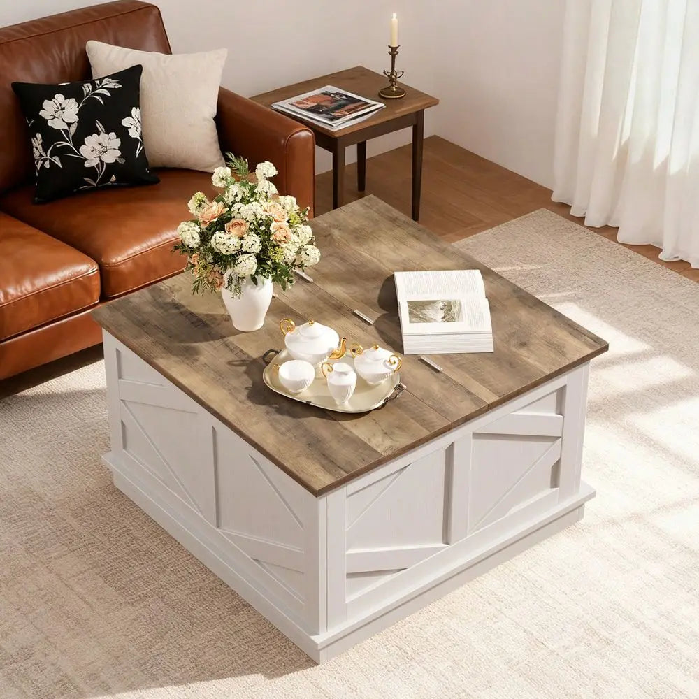 31.5 Lift Top Coffee Table With Storage, Square Coffee Tables For Living Room