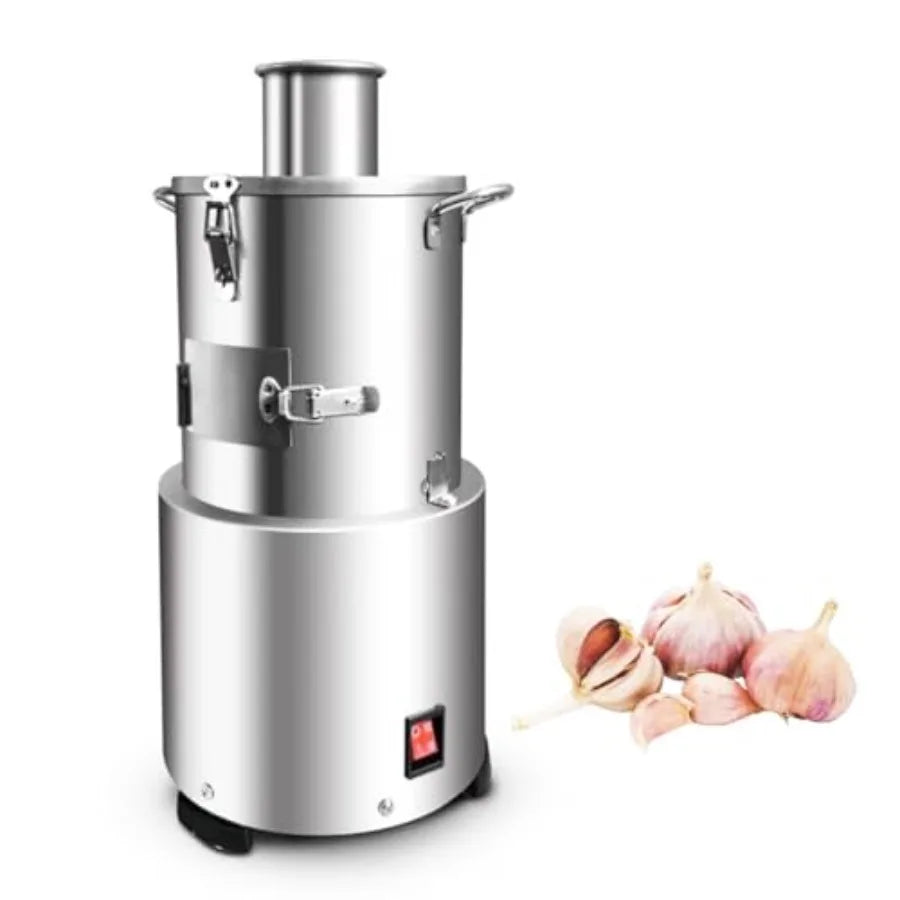 110V Portable Whole Dry Garlic Peeling Machine 200W Thickened Stainless Steel Electric Garlic Peeler Automatic Powerful Garlic