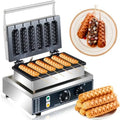 Commercial Corn Dog Waffle Maker1600W Lolly Stick Waffle Maker 6 Slice Non-Stick Stainless Steel Corn Hot Dog Waffle Iron with