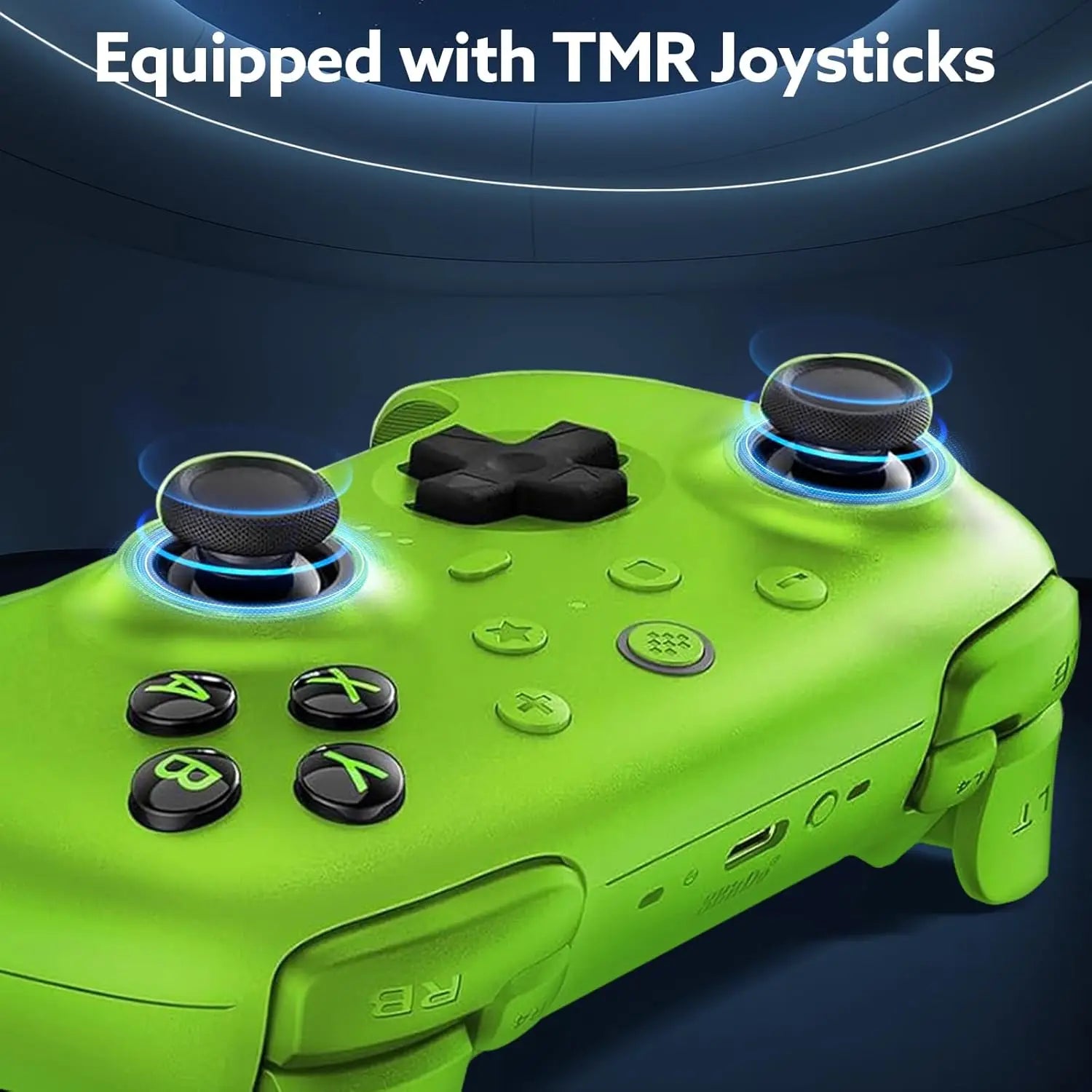 Pro Wireless Controller with TMR Joysticks, Hall Effect Triggers, RGB Ring & Dock for Windows/Android