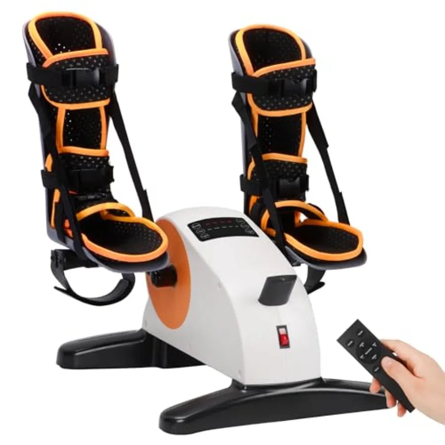 Electric Pedal Exercise Bike with Leg Support Physical Therapy Exercise Pedal Exerciser Assist Leg Knee Foot Arm Recovery Equip