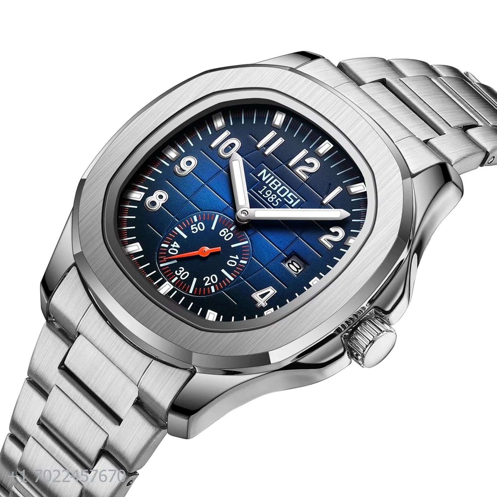 High-quality P-P Model 5711 ETA Automatic Cal. 240 Movement 9.9mm Ultra-thin Stainless Steel Case Sapphire Crystal 5BAR Water