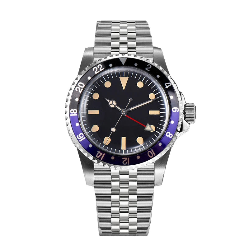 Custom LOGO Name NH34 Watch Luxury Vintage NH34Dial Mechanical Automatic Movement Waterproof Stainless Steel Wristwatch for Man