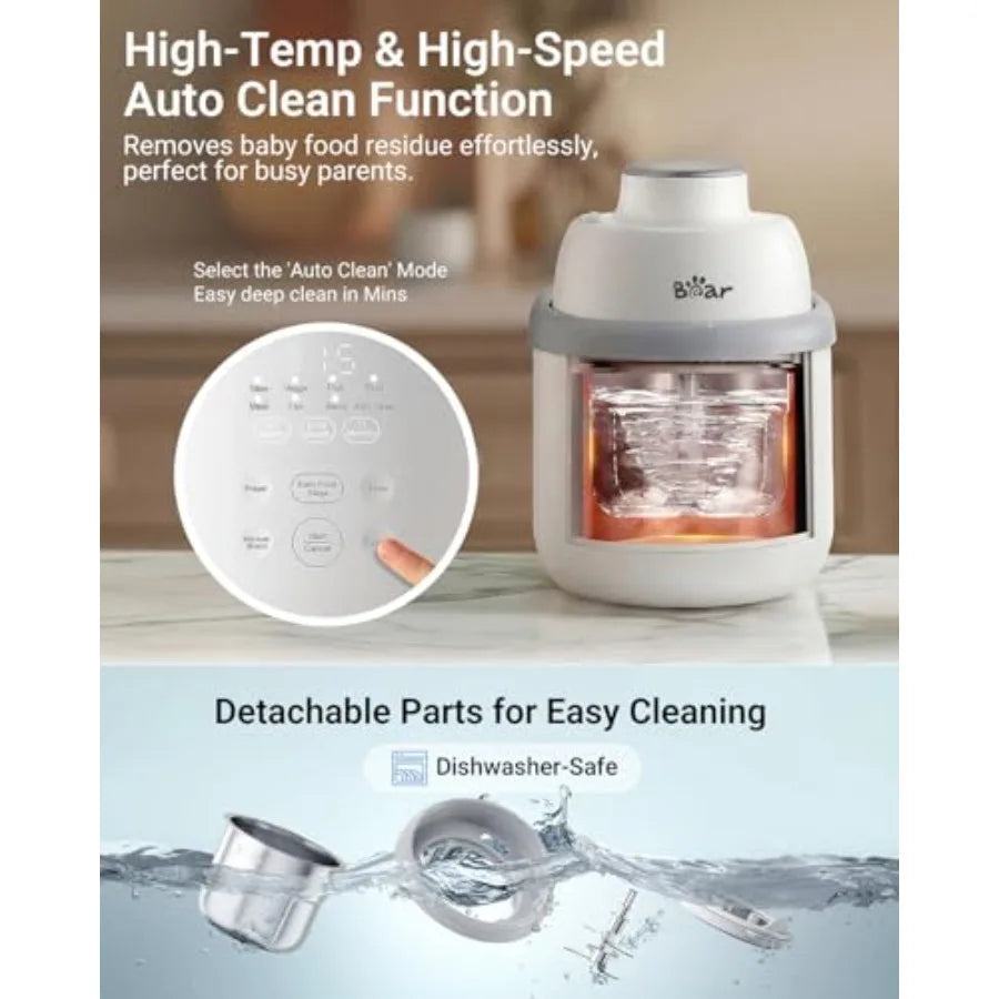 AllStage Stainless Steel Baby Food Maker Steamer and Blender Truly OneStep Baby Food Processor Puree Maker Grinder Mi